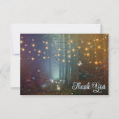 Fairy Lights Fantasy Enchanted Forest Wedding Bedankkaart (Voorkant)