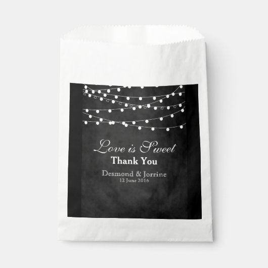Fairy Lights & Hearts Favor Bag Bedankzakje (Voorkant)