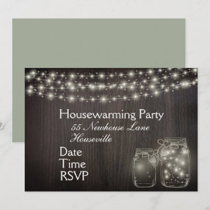 Fairy Lights Housewarming Party Kaart
