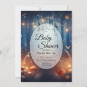 Fairy Lights in een Moonlit Forest Baby shower Kaart (Voorkant)