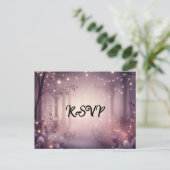 Fairy Lights in Woodland Glow RSVP Briefkaart (Staand voorkant)
