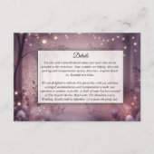 Fairy Lights in Woodland Glow Wedding Informatiekaartje (Voorkant)