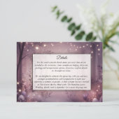 Fairy Lights in Woodland Glow Wedding Informatiekaartje (Staand voorkant)