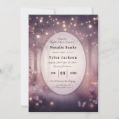 Fairy Lights in Woodland Glow Wedding Kaart (Voorkant)