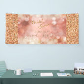 Fairy Lights Roos Gouden Glitter Roze Vrijgezellen Spandoek (Beurs)