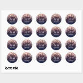 Fairy Lights rustieke bruiloft Ronde Sticker (Vel)