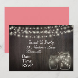 Fairy Lights Sweet sixteen Kaart