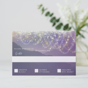 Fairy Lights Violet Paars Weddenschap Kaart