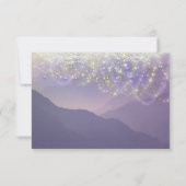 Fairy Lights Violet Paars Weddenschap Kaart (Achterkant)