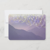 Fairy Lights Violet Paars Weddenschap Kaart (Achterkant)