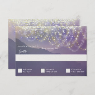 Fairy Lights Violet Paars Weddenschap Kaart