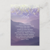 Fairy Lights Violet Paarse bruiloft Informatiekaartje (Voorkant)