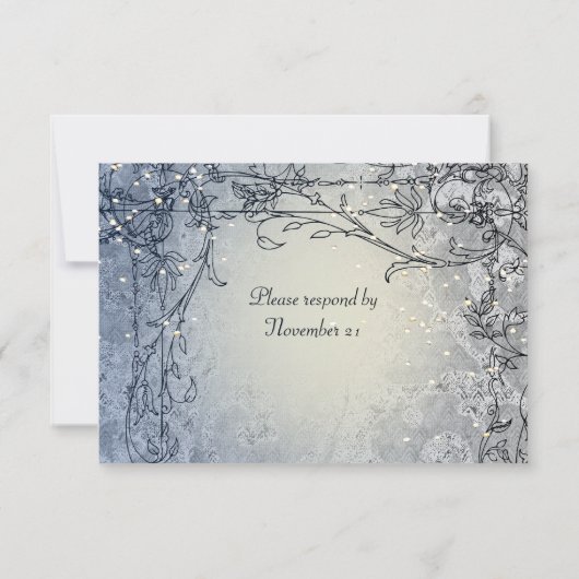 Fairy Lights Whimsy Blue RSVP (Achterkant)