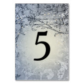 Fairy Lights Whimsy Blue Table Number Kaart (Achterkant)