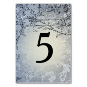 Fairy Lights Whimsy Blue Table Number Kaart (Voorkant)