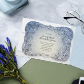Fairy Lights Whimsy Blue Wedding Invitation Kaart