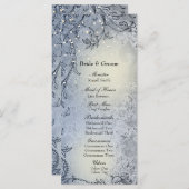 Fairy Lights Whimsy Blue Wedding Programma Programmakaart (Voorkant / Achterkant)