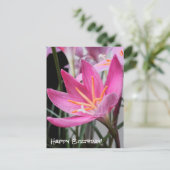 Fairy Lily Birthday Wishes Briefkaart (Staand voorkant)