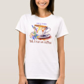 Fairy loopt op koffie t-shirt (Voorkant)
