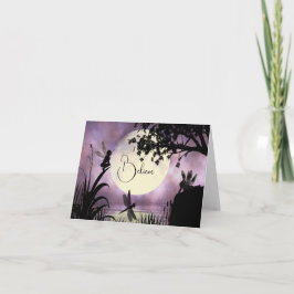 Fairy maanverlichte vijver geloof briefkaart
