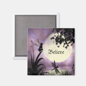 Fairy maanverlichte vijver Magnet (Voorkant / Achterkant)