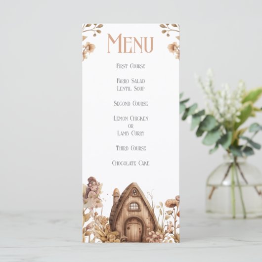 Fairy Magic Boho Platte Menu (Staand voorkant)