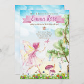 Fairy Magic verjaardagsfeestje Kaart (Voorkant / Achterkant)