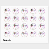 Fairy Magical Birthday Party Dank je Ronde Sticker (Vel)