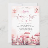 Fairy Magical First Birthday Party Uitnodiging (Voorkant)