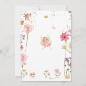 Fairy Magical Forest Garden Girl eerste verjaardag Kaart (Achterkant)