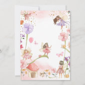 Fairy Magical Forest Garden Girl eerste verjaardag Kaart (Achterkant)