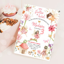 Fairy Magical Forest Garden Girl eerste verjaardag