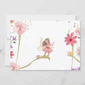 Fairy Magical Forest Garden Girl eerste verjaardag Kaart (Achterkant)