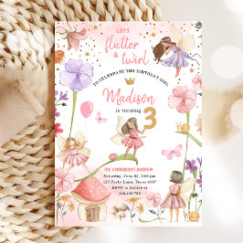Fairy Magical Forest Garden Girl Fairy Birthday in Kaart