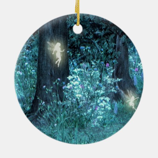 Fairy magie kerstversiering keramisch ornament (Achterkant)