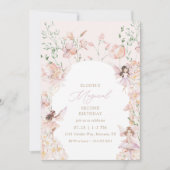 Fairy Magisch Roze Bloemen Meisjes Verjaardag Kaart (Voorkant)