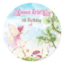 Fairy magische verjaardagsfeestje stickers