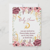 Fairy Meisje Baby shower bloementuin uitnodiging (Voorkant)