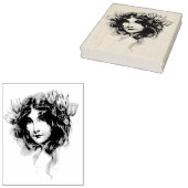 Fairy Meisje Gypsy  Rubber Stamp Rubberstempel (Gestempeld)