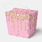 Fairy meisje roze goud glitter sparkle glans magie bedankdoosjes (Achterkant)