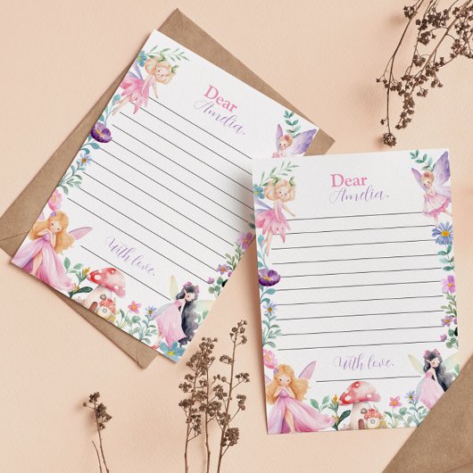 Fairy Meisje Tijd Capsule Note Bericht Kaart