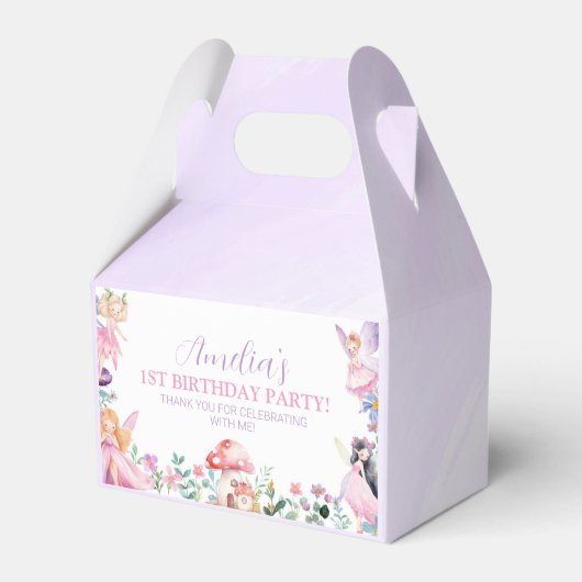 Fairy Meisje Verjaardag Favor Box Bedankdoosjes (Voorkant Zijde)