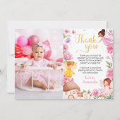 Fairy Meisje Verjaardag Foto Dank je kaart (Voorkant)