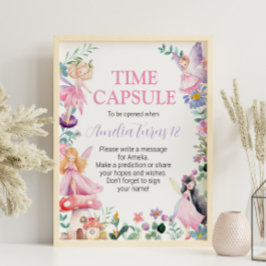 Fairy Meisje Verjaardag Tijd Capsule teken Poster
