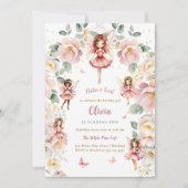 Fairy Meisje Verjaardag Whimsical Enchanted Floral Kaart (Voorkant)