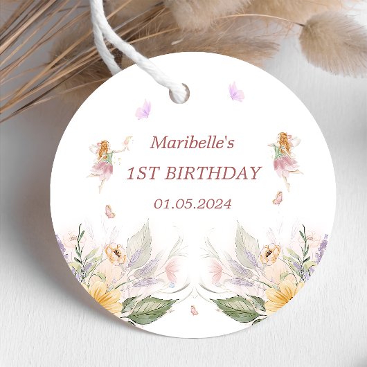 Fairy Meisje Verjaardagsfeestje Bedankjes Labels