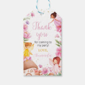 Fairy Meisje Verjaardagsfeestje Dank u Label Cadeaulabel (Voorkant)