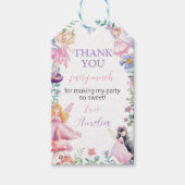 Fairy Meisje Verjaardagsfeestje Dank u Label Cadeaulabel (Voorkant)