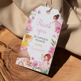 Fairy Meisje Verjaardagsfeestje Dank u Label Cadeaulabel