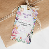 Fairy Meisje Verjaardagsfeestje Dank u Label Cadeaulabel